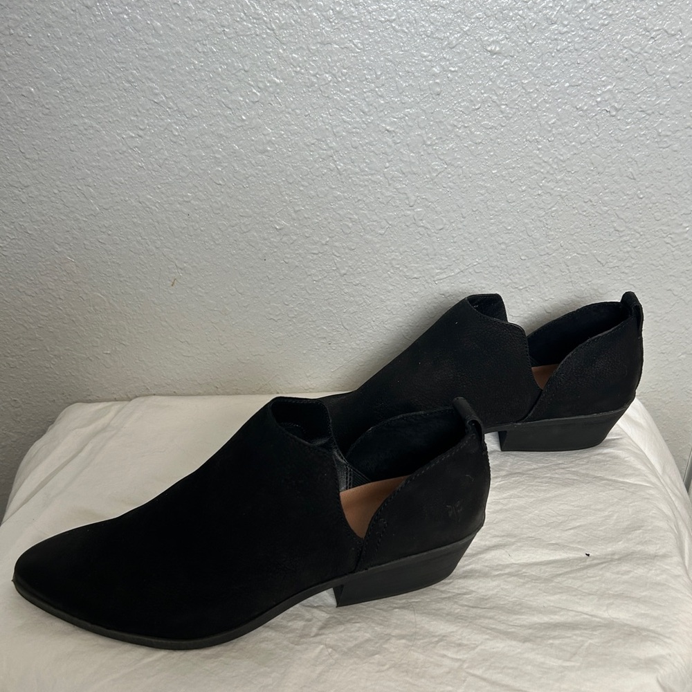 Frye Black Suede Ankle Booties